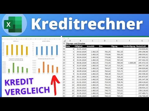 Excel Kreditrechner 2025: Darlehensrechner mit Sondertilgung [Tilgungsplan Vorlage, Kreditvergleich]