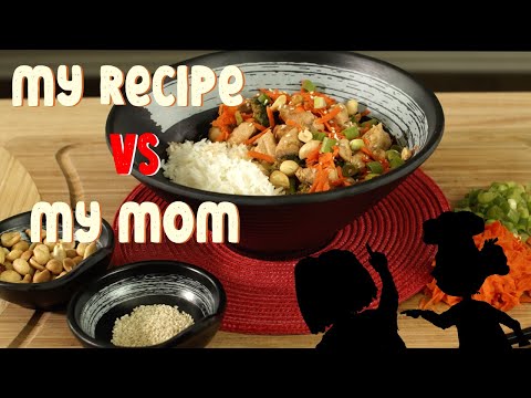 My Thai peanut chicken recipe but my mom reviews it