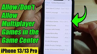 iPhone 13/13 Pro: How to Allow/Don