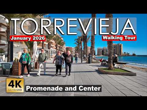 Torrevieja - Promenade & Center, January 10, 2026 - Spain | Costa Blanca - Walking tour [4k 60fps]