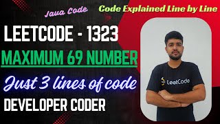 YouTube video 'Maximum 69 Number | LeetCode 1323 | Java Code | Developer Coder'