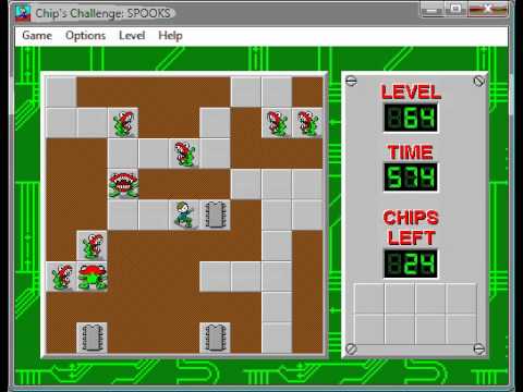 Chip's Challenge 1 level 64 solution - 547 seconds