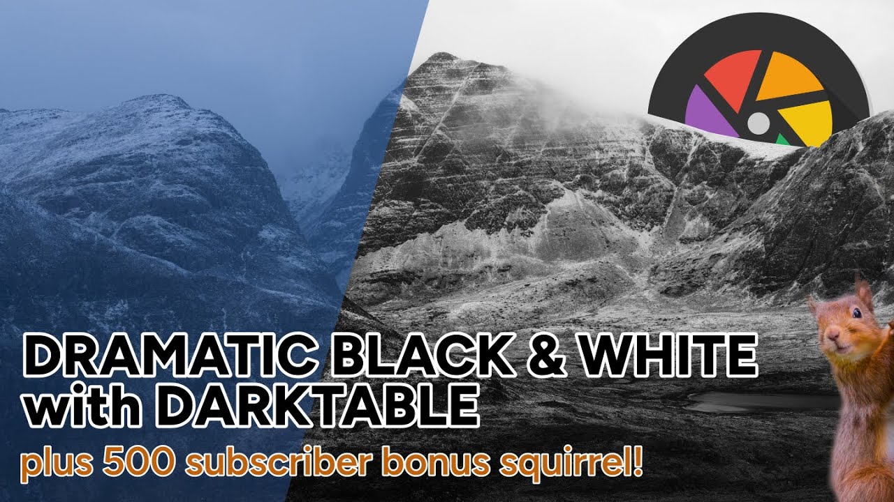 Dramatic Black and White with Darktable - Landscape Photography Processing #13