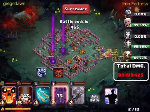 Clash of Lords 2! 147m damage! Iron Fortress! Chiron! Strategy no. 2!