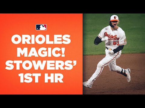 Orioles' rookie Kyle Stowers hits first career HR with 2 outs and 2 strikes in 9th!!