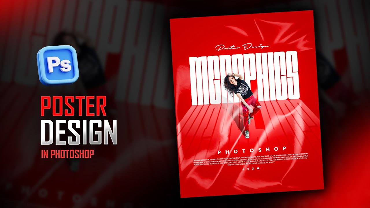 Create Typography poster design in Adobe Photoshop | Photoshop Poster | Typographic poster design