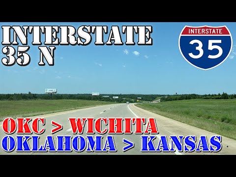 I-35 North - Oklahoma City OK to Wichita Kansas - 4K Highway Drive