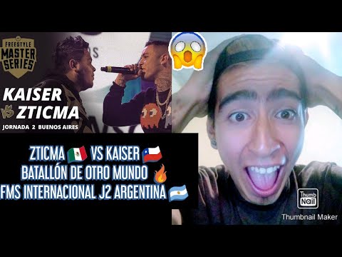ZTICMA 🇲🇽 VS KAISER 🇨🇱 BATALLÓN ÉPICO🔥| FMS INTERNACIONAL J2 ARGENTINA 🇦🇷| REACCIÓN