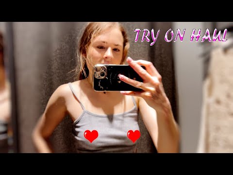 Try On Haul | Get Ready With Me | See Through and No Bra | Ultra HD 4K