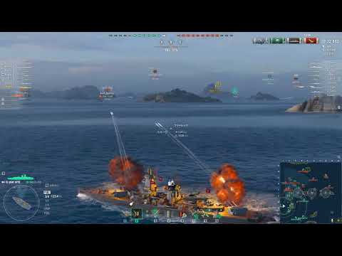 World of Warships(13.0)KMS Admiral Graf Spee(T-6* Deutschland class 1941)Replay