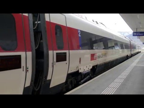 [SBB/CFF/FFS] Abfahrt des EC 57 in Visp/Viège/Fischp