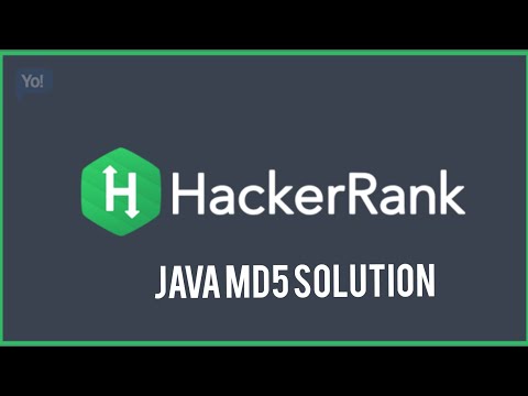 Hacker Rank Solution Java Md5