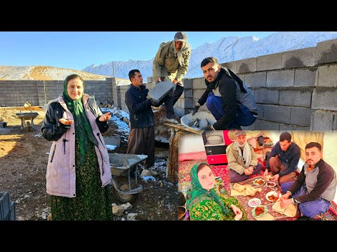 Hassan and the operator, with the help of a viewer, brought in workers to build Maryam's shelter.
