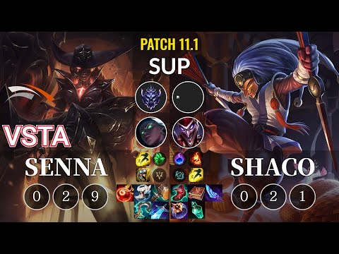 HLE Vsta Senna vs Shaco Sup - KR Patch 11.1