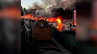 Russland: Wohnhäuser in Region Woronesch brennen nach ukrainischem Drohnenangriff