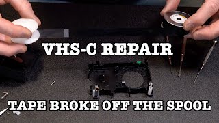 How to Fix A VHS C Tape That Broke Off The Spool