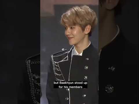 when exo got interrupted during their speech at golden disk award #exo #daesang #award #baekhyun