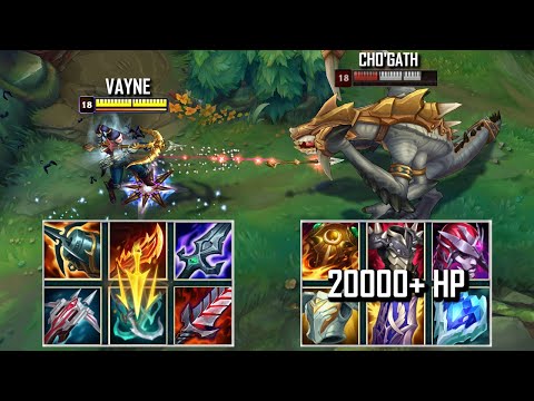 20000+ HP CHO'GATH vs ANTI TANK VAYNE FIGHTS & Best Pentakills!