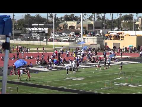 FSB 300m Hurdles at Beach Cities Inv 3-28-15 - Los Alamitos Boys