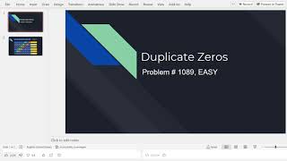 Duplicate Zeros | Leetcode 1089 | EASY