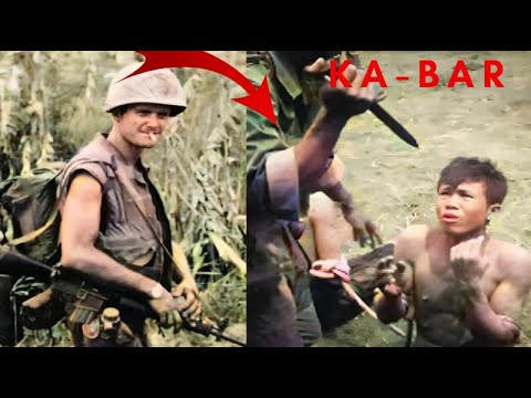 He killed the NVA with his KA-BAR knife | Hand to hand fighting with US Marines in Vietnam 1968