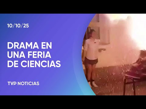 Explosión en una feria de ciencias en Pergamino