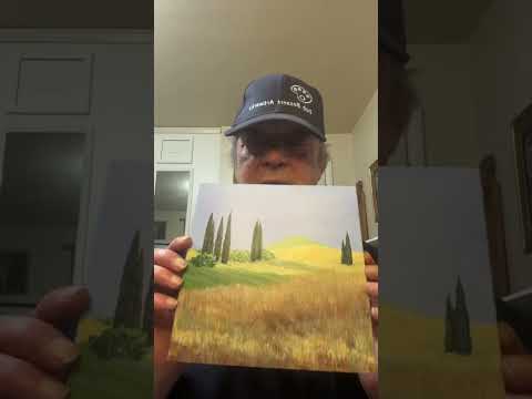 Introducing Introducing Greek Fields - Acrylic Grass & Trees Theme Landscape Painting by Deb Bossert