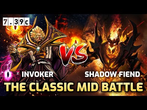 How Invoker Lanes Against Shadow Fiend in Patch 7.39c — Invoker Dota 2 Mid Guide