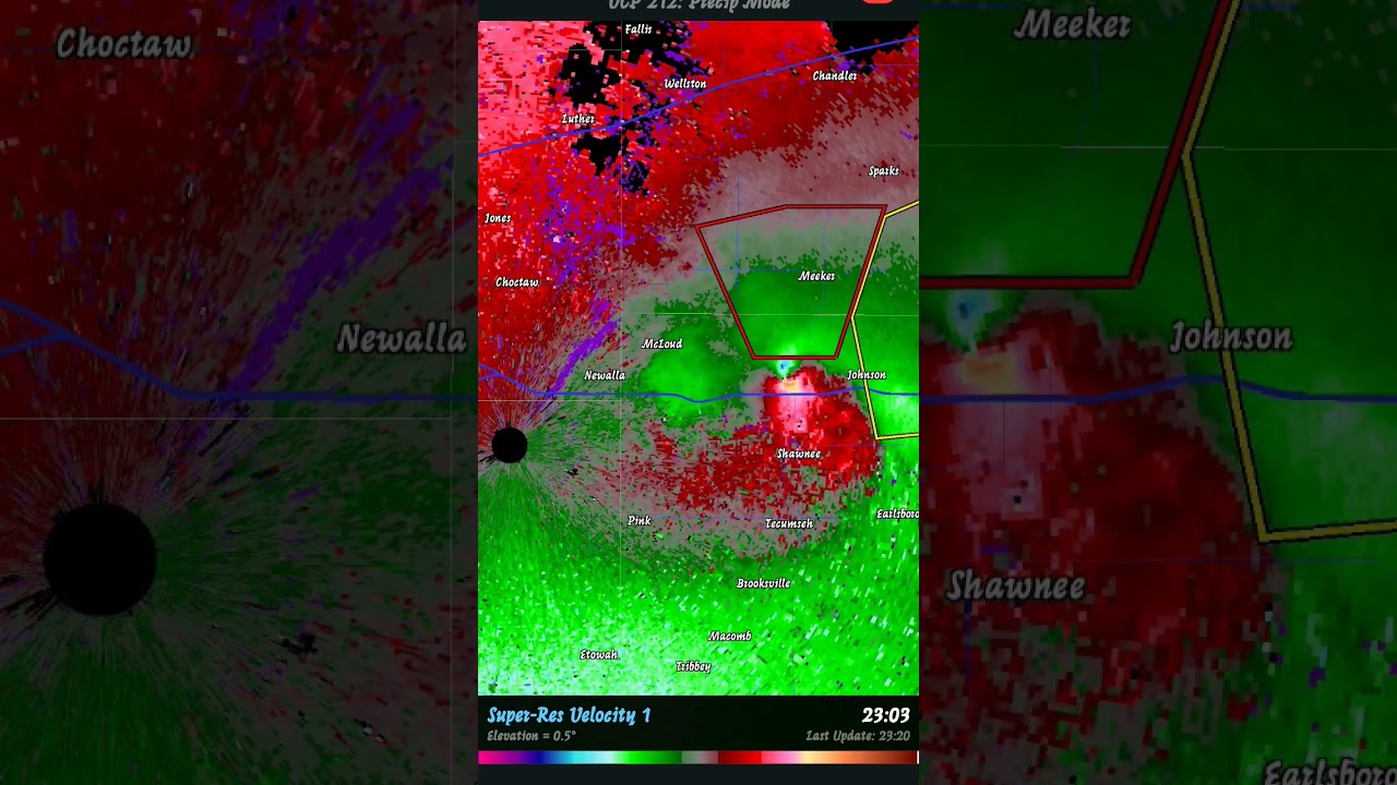TORNADOGENESIS: Radar Scan Indicates Possible Satellite Tornadoes Rotating Around Parent Wedge