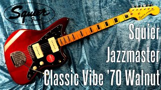 Video thumbnail for Squier Jazzmaster Classic Vibe '70s Walnut - świetnie pracuje gałka Volume - FOG by ksantyp77