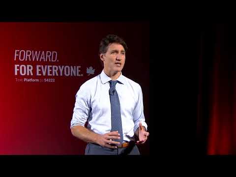 10AM EDT: Justin Trudeau releases the Liberal Party platform