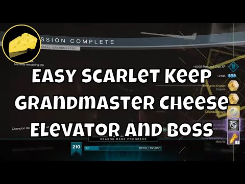 Easy Scarlet Keep Grandmaster Elevator and Boss Cheese Nightfall Ordeal
