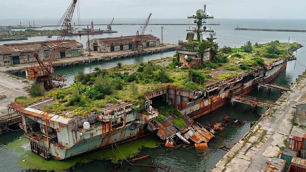 99 Year Old Abandoned Aircraft Carrier Transformed Into a Luxury Port Mansion