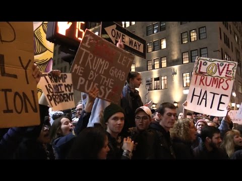 'Not My President' 10,000 Protesters @TRUMP TOWER Day After Election  11/9/16