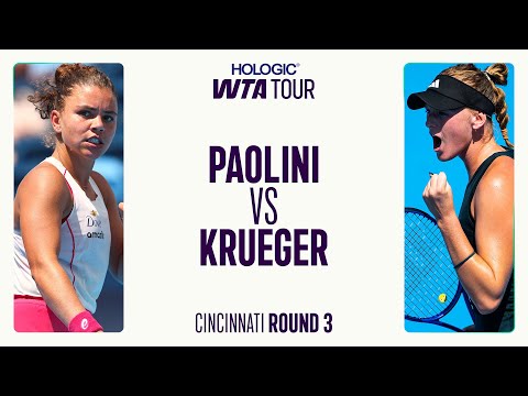 Jasmine Paolini vs. Ashlyn Krueger | 2025 Cincinnati Round 3 | WTA Match Highlights