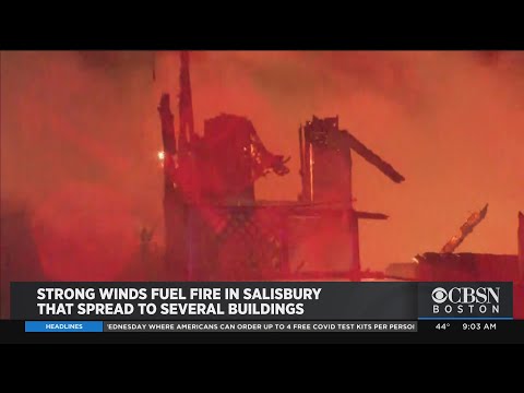 Massive Fire Forces Evacuates In Salisbury