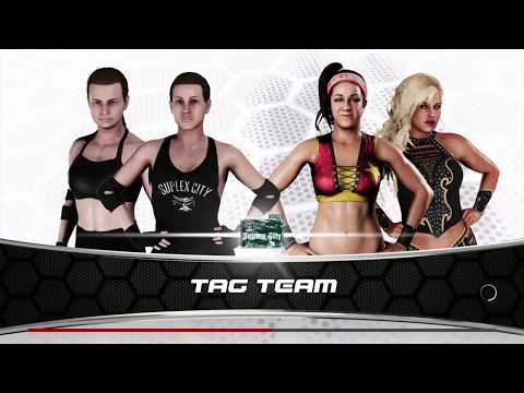 WWE 2K18 Brenda Lees,Gloria VS Bayley,Dana Brooke Elimination Tag Match