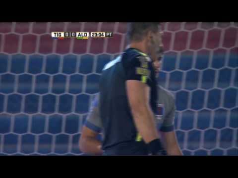 García le atajó un penal a Gastón Díaz. Tigre 0 - Aldosivi 0. Fecha 16. Primera División 2016