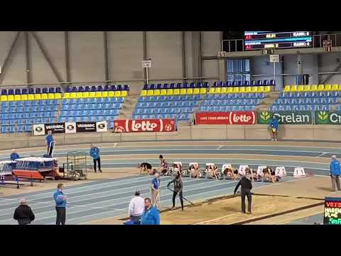 BK cad indoor 60m Gent - 01/03/2020 - reeks 4 - Tinne Vertongen 2de plaats 7"95