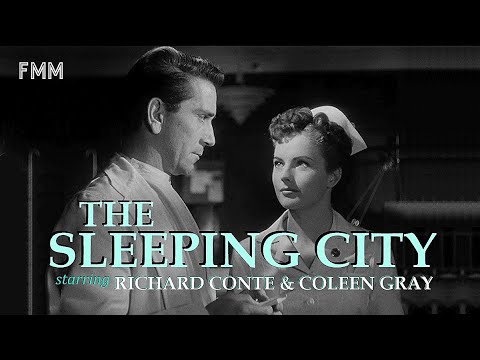 THE SLEEPING CITY (1950). Richard Conte, Coleen Gray. Film Noir.