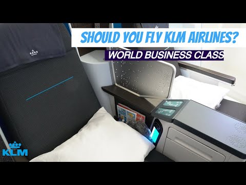 KLM WORLD BUSINESS CLASS com tour completo no Crown Lounge ⭐AMS✈BKK⭐ Relatório de viagem.