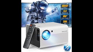 BIGASUO 1080P Projector Bluetooth Support, 7000L Portable Projector