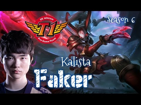 SKT T1 Faker KALISTA ADC vs Ezreal - Patch 6.2 KR | League of Legends