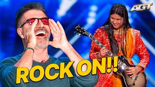 10-Year-Old Girl SHREDS Metallica and Papa Roach on AGT!