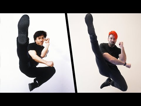 Trying Jackie Chan Stunts In Real Life!