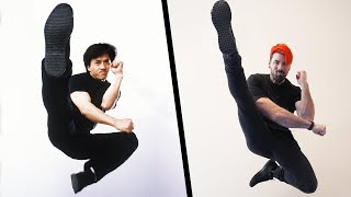 Trying Jackie Chan Stunts In Real Life!