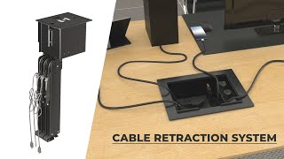 The Ultimate AV Combo: MX Cable Cubby & Retractor for a Clutter-Free Conference.