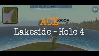 DISC GOLF VALLEY | Lakeside #4 ACE!! | (Skip-In)