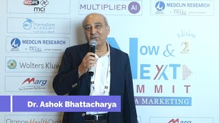 Dr. Ashok Bhattacharya sharing his experiences at the Now & Next Summit on Pharma Marketing