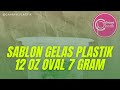 Sablon gelas plastik 12 oz oval 7 gram + Kemasan Manisan Kekinian + Sablon Custom Kemasan 3